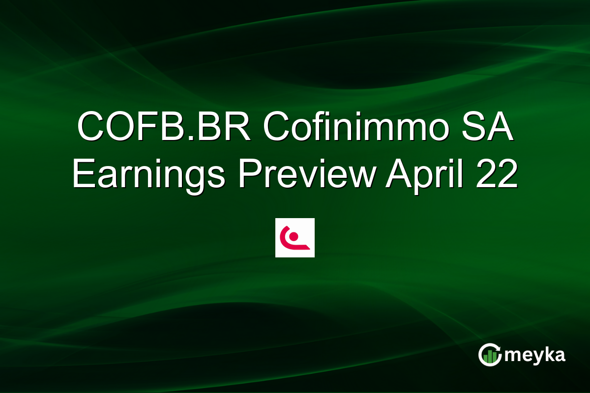 COFB.BR Cofinimmo SA Earnings Preview April 22