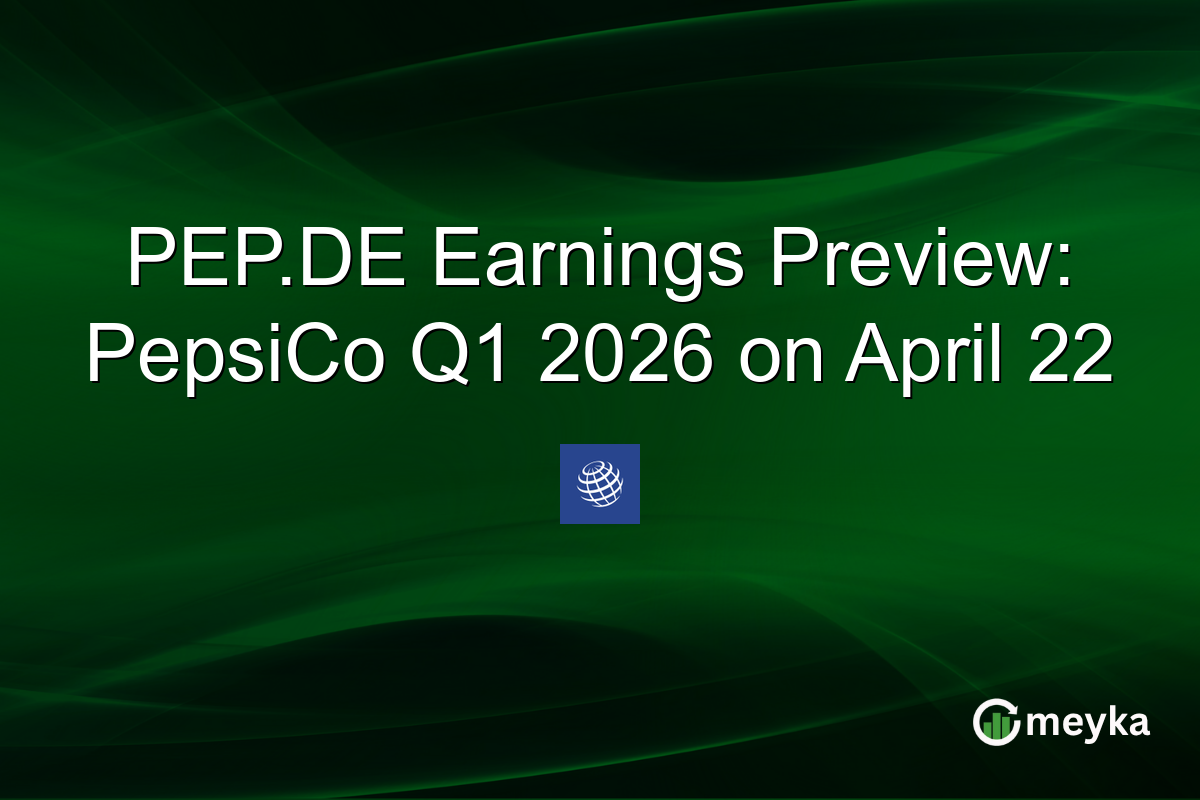 PEP.DE Earnings Preview: PepsiCo Q1 2026 on April 22