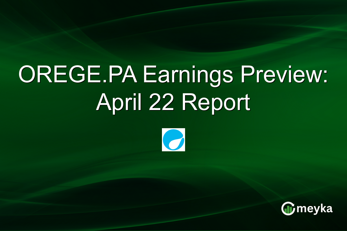 OREGE.PA Earnings Preview: April 22 Report