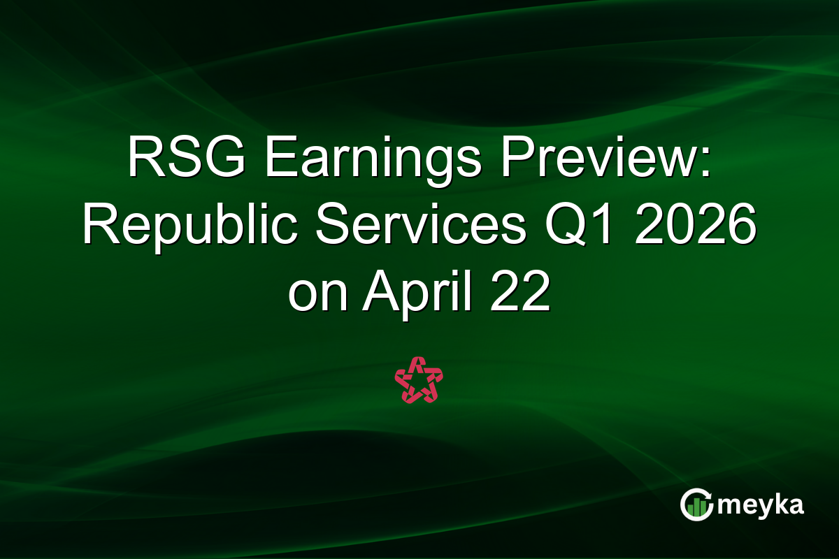 RSG Earnings Preview: Republic Services Q1 2026 Report April 22