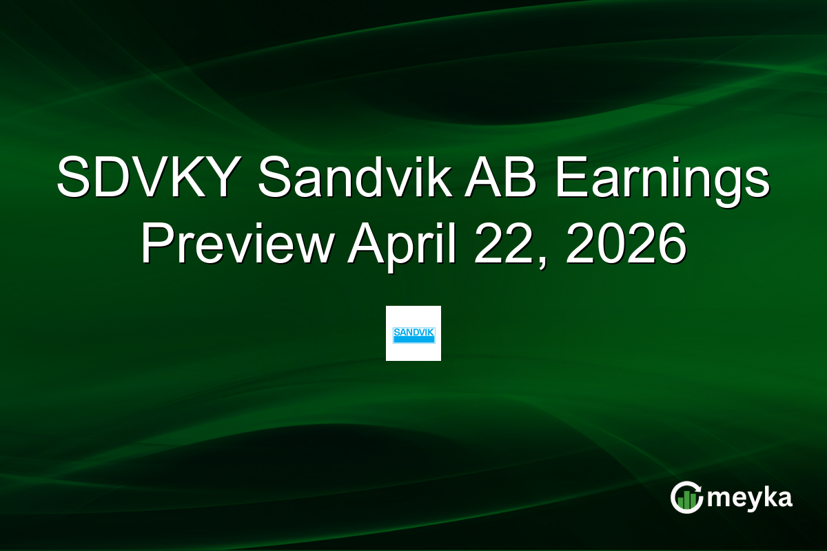 SDVKY Sandvik AB Earnings Preview April 22, 2026