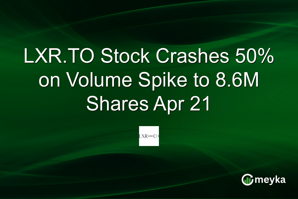 LXR.TO Stock Crashes 50% on Volume Spike to 8.6M Shares Apr 21