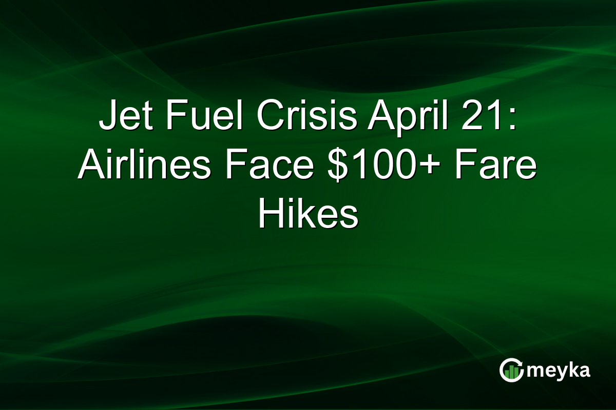 Jet Fuel Crisis April 21: Airlines Face $100+ Fare Hikes