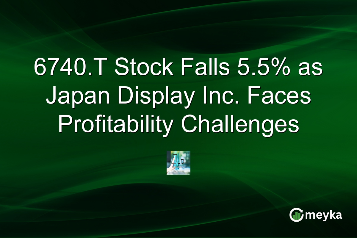 6740.T Stock Falls 5.5% as Japan Display Inc. Faces Profitability Challenges