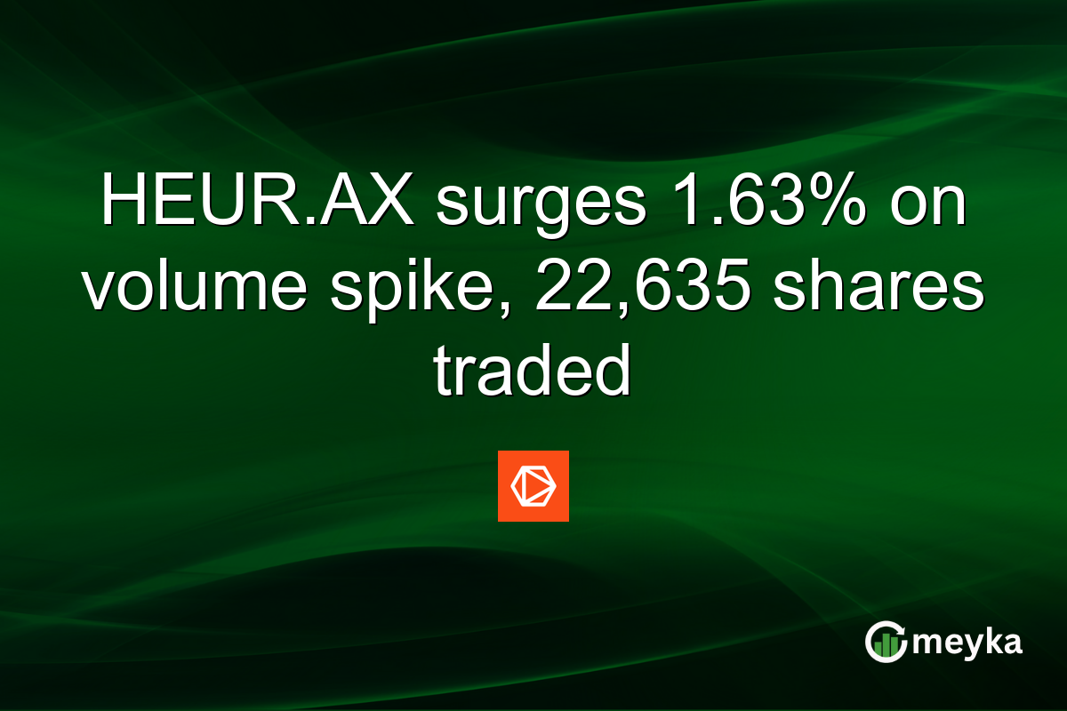 HEUR.AX surges 1.63% on volume spike, 22,635 shares traded