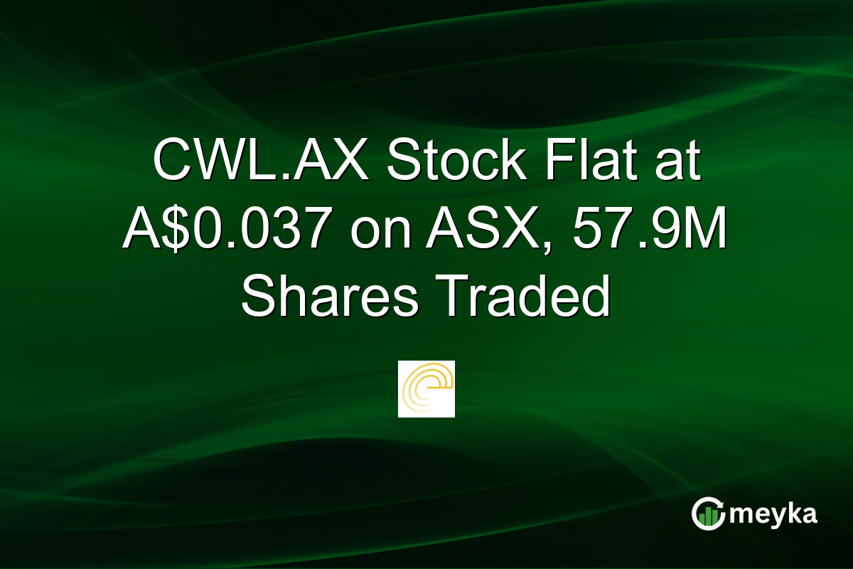CWL.AX Stock Flat at A$0.037 on ASX, 57.9M Shares Traded