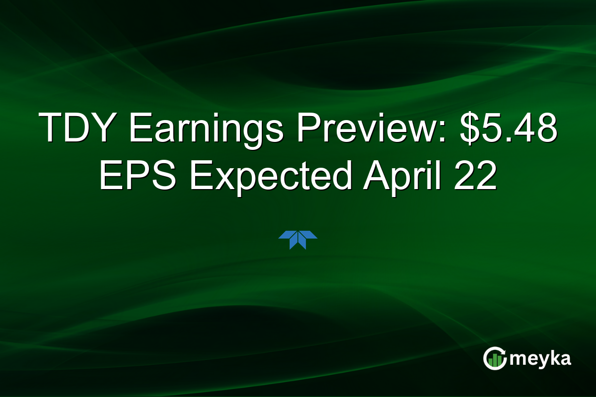 TDY Earnings Preview: $5.48 EPS Expected April 22