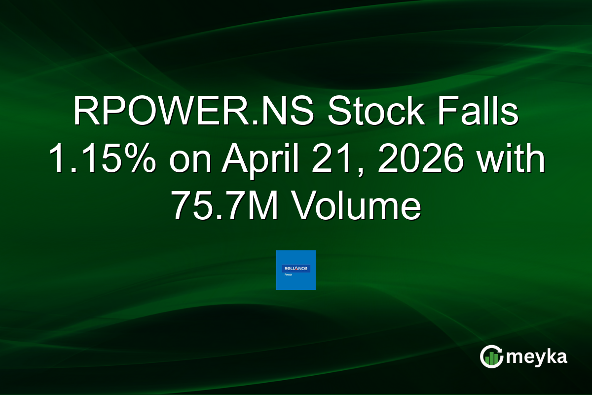 RPOWER.NS Stock Falls 1.15% on April 21, 2026 with 75.7M Volume