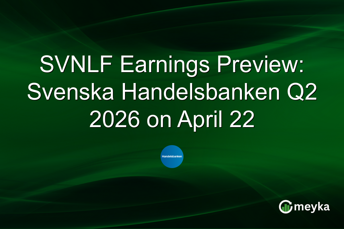 SVNLF Earnings Preview: Svenska Handelsbanken Q2 2026 on April 22