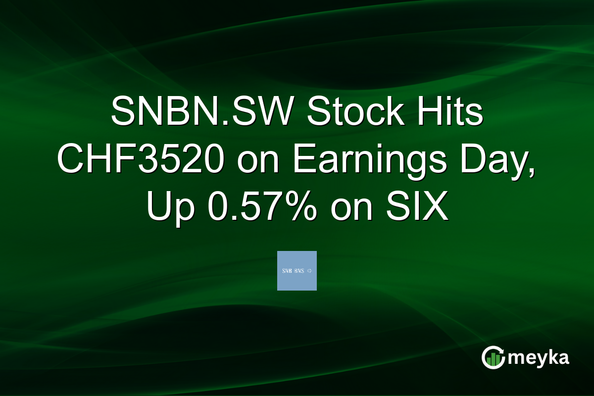 SNBN.SW Stock Hits CHF3520 on Earnings Day, Up 0.57% on SIX