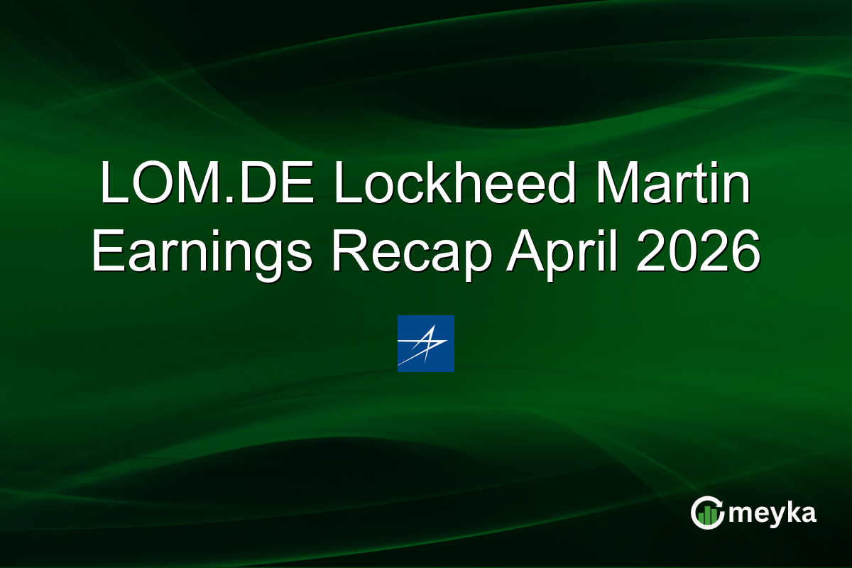 LOM.DE Lockheed Martin Earnings Recap April 2026