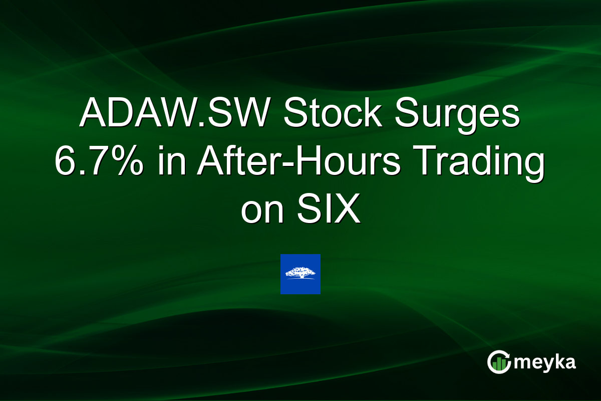 ADAW.SW Stock Surges 6.7% in After-Hours Trading on SIX