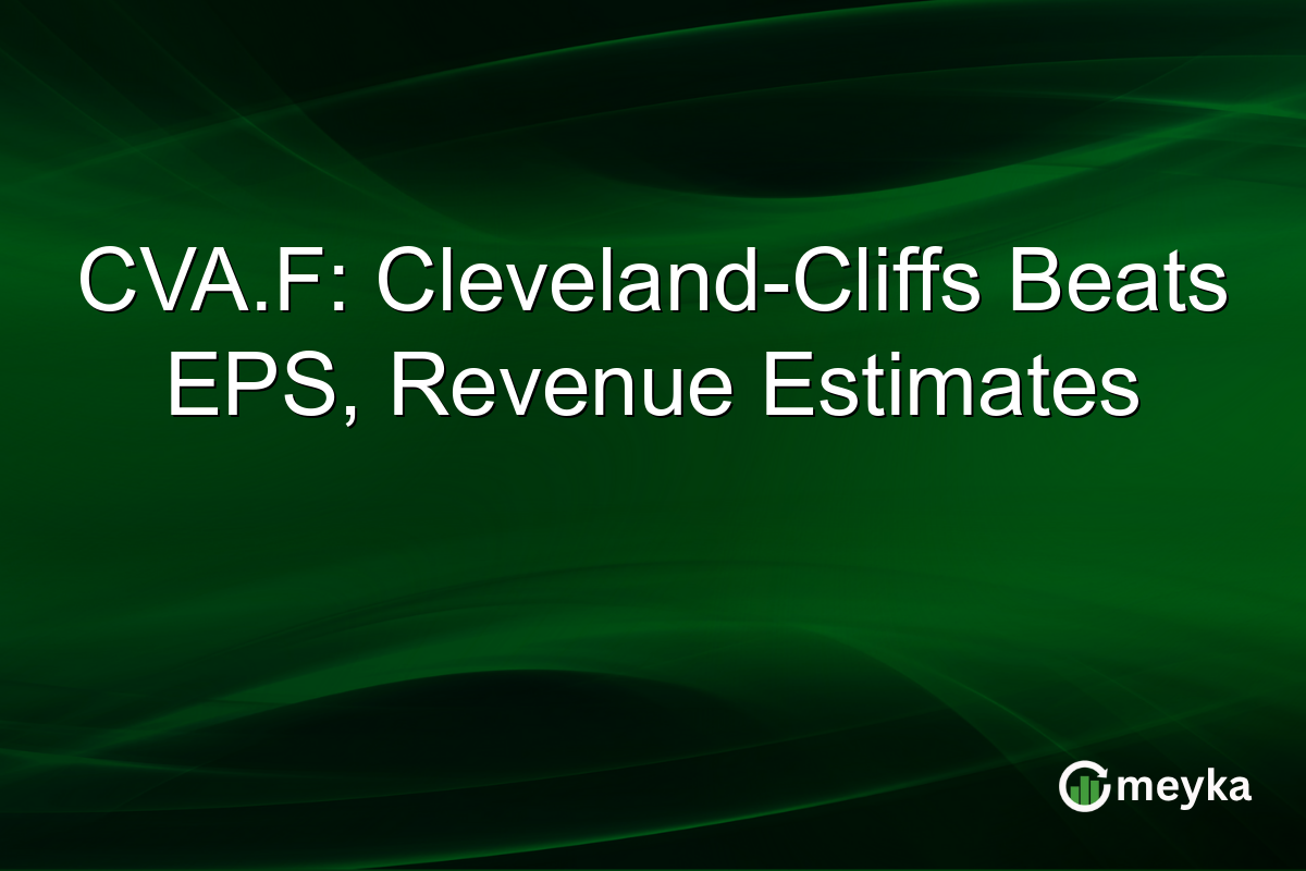 CVA.F: Cleveland-Cliffs Beats EPS, Revenue Estimates