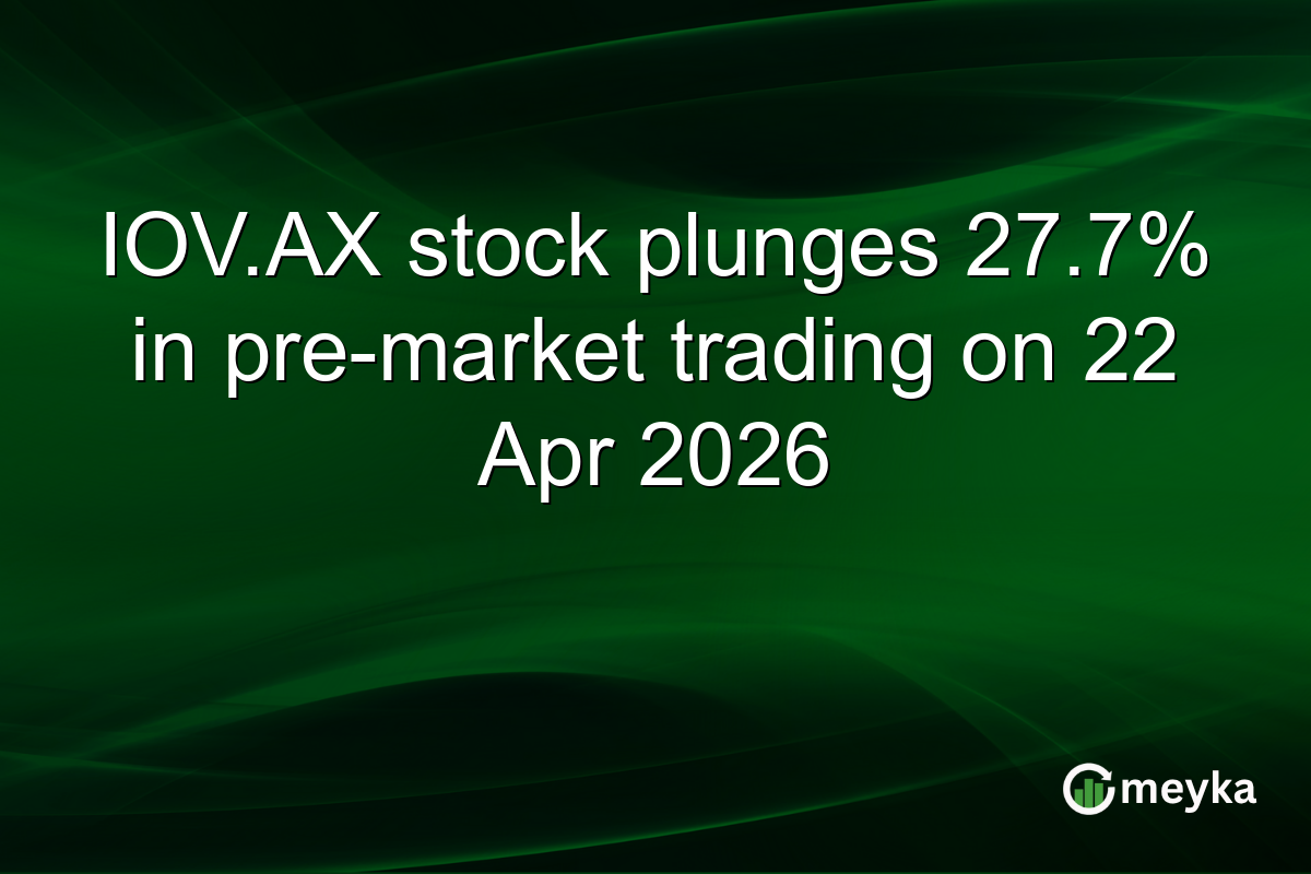 IOV.AX stock plunges 27.7% in pre-market trading on 22 Apr 2026
