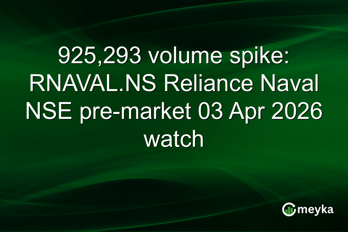 925,293 volume spike: RNAVAL.NS Reliance Naval NSE pre-market 03 Apr 2026 watch