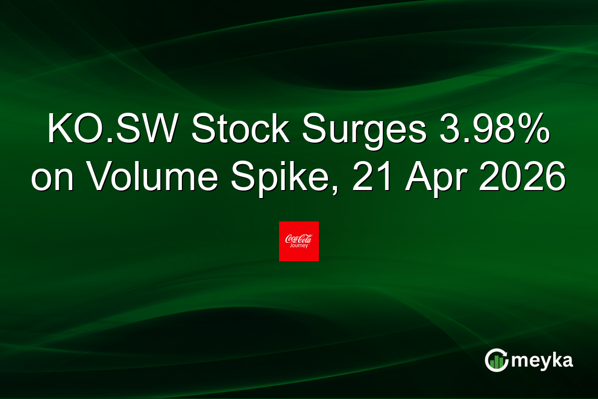 KO.SW Stock Surges 3.98% on Volume Spike, 21 Apr 2026