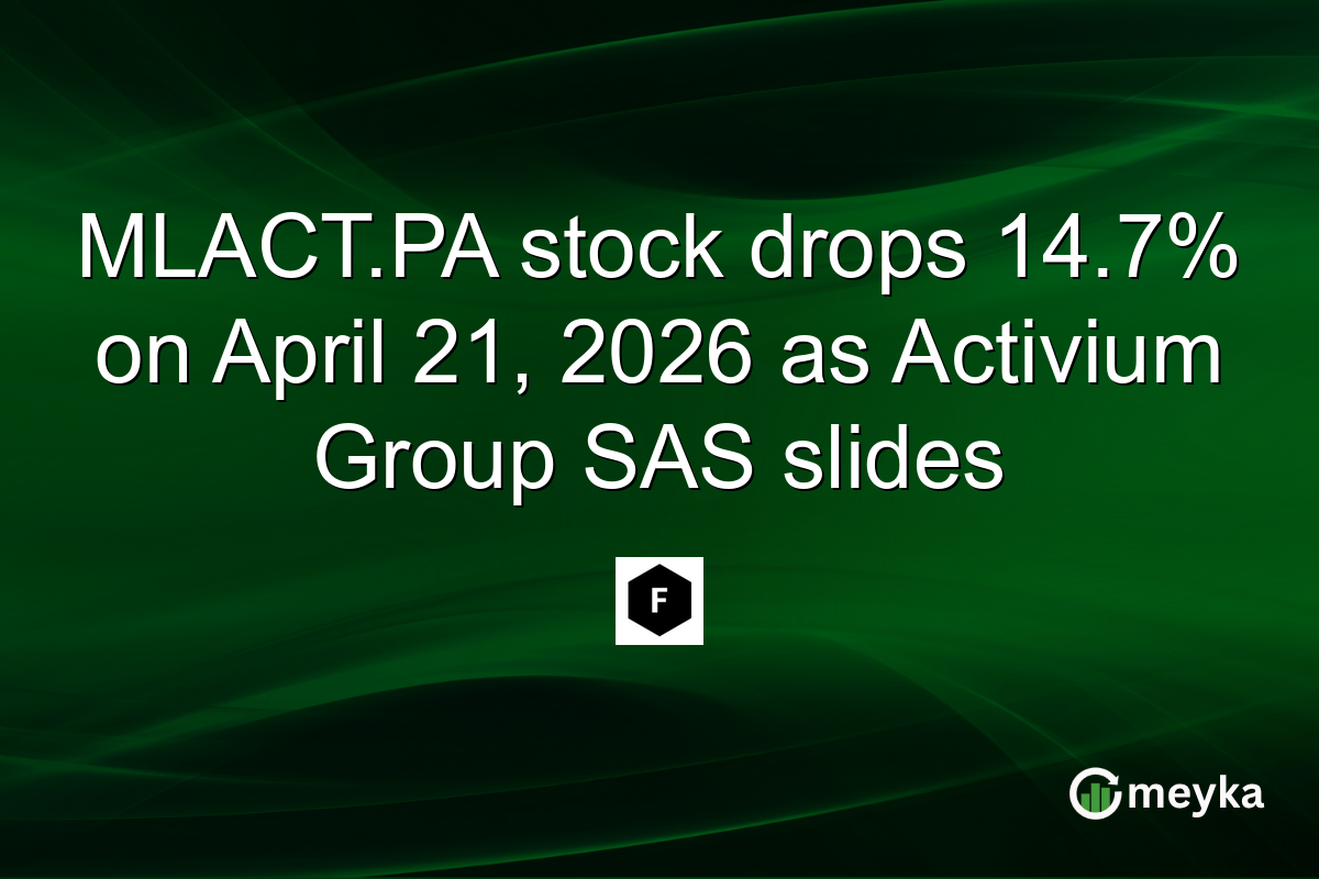 MLACT.PA stock drops 14.7% on April 21, 2026 as Activium Group SAS slides