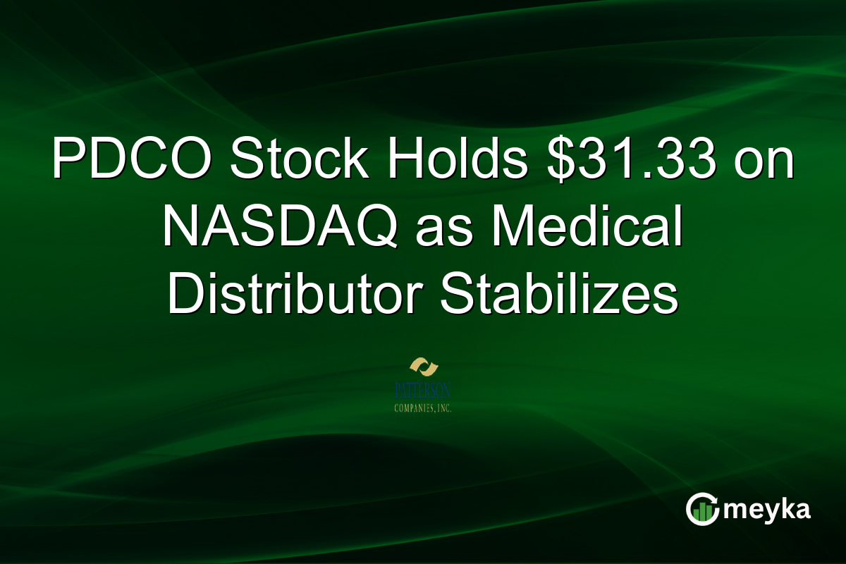 PDCO Stock Holds $31.33 on NASDAQ as Medical Distributor Stabilizes