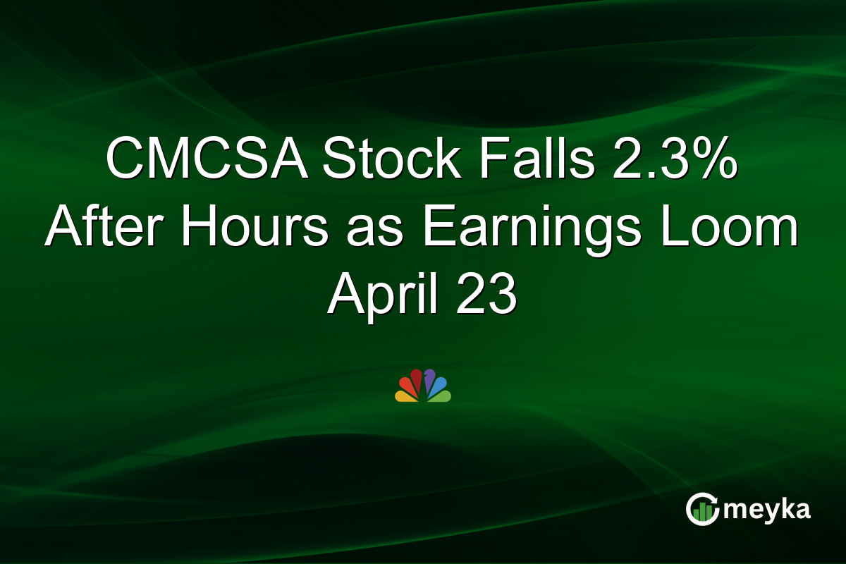 CMCSA Stock Falls 2.3% After Hours as Earnings Loom April 23