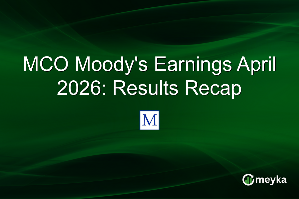 MCO Moody’s Earnings April 2026: Results Recap