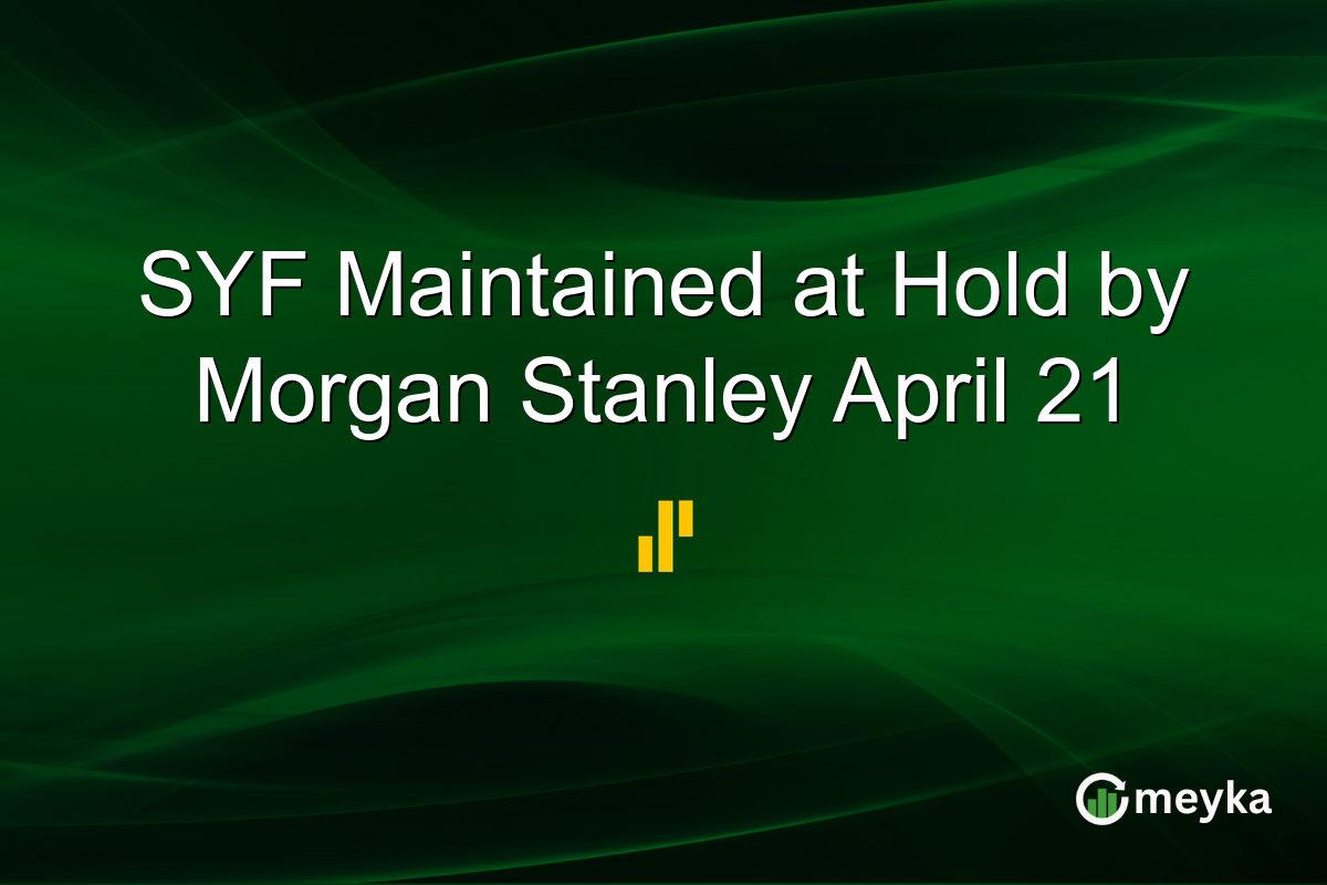 SYF Maintained at Hold by Morgan Stanley April 21