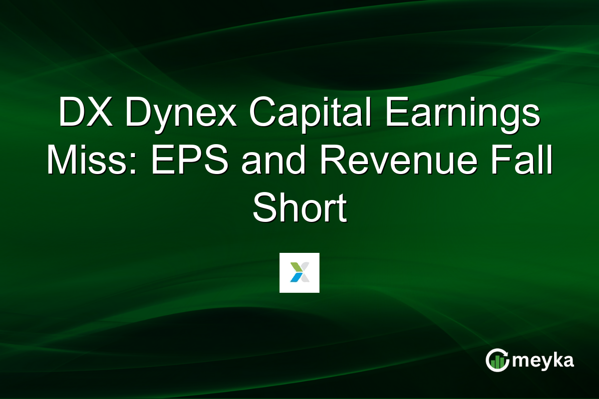 DX Dynex Capital Earnings Miss: EPS and Revenue Fall Short