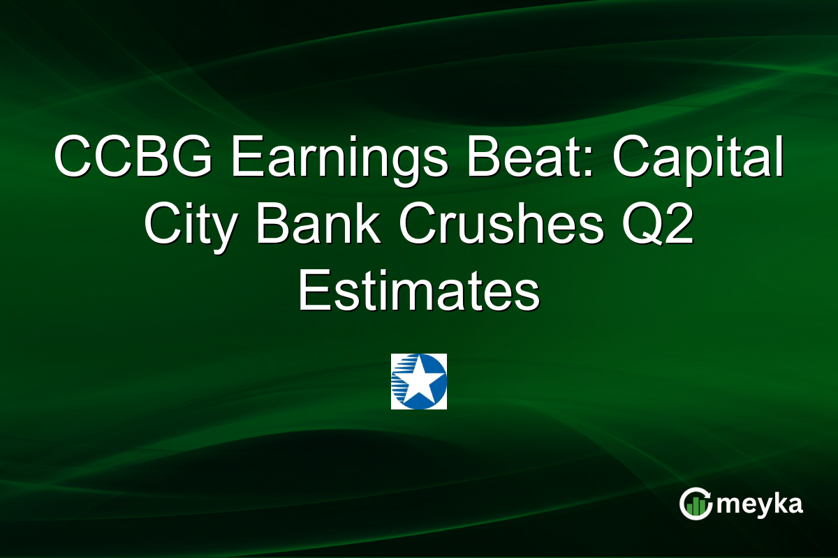 CCBG Earnings Beat: Capital City Bank Crushes Q2 Estimates