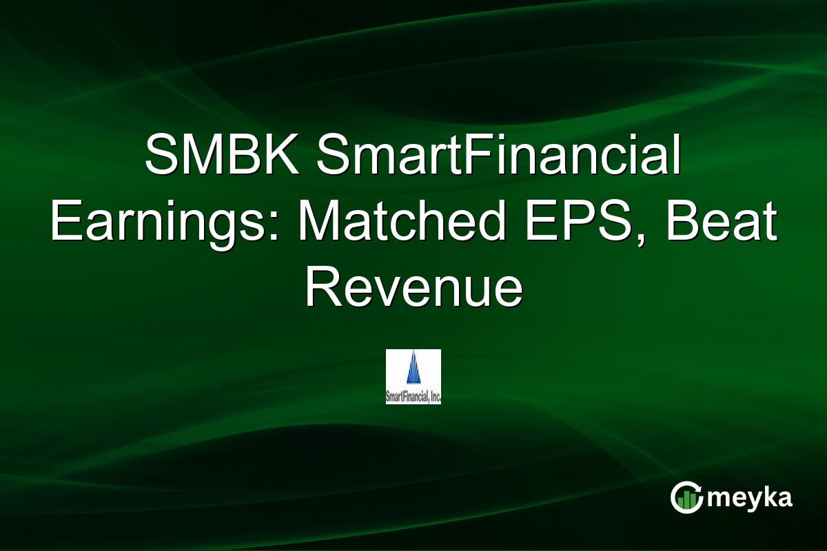 SMBK SmartFinancial Earnings: Matched EPS, Beat Revenue