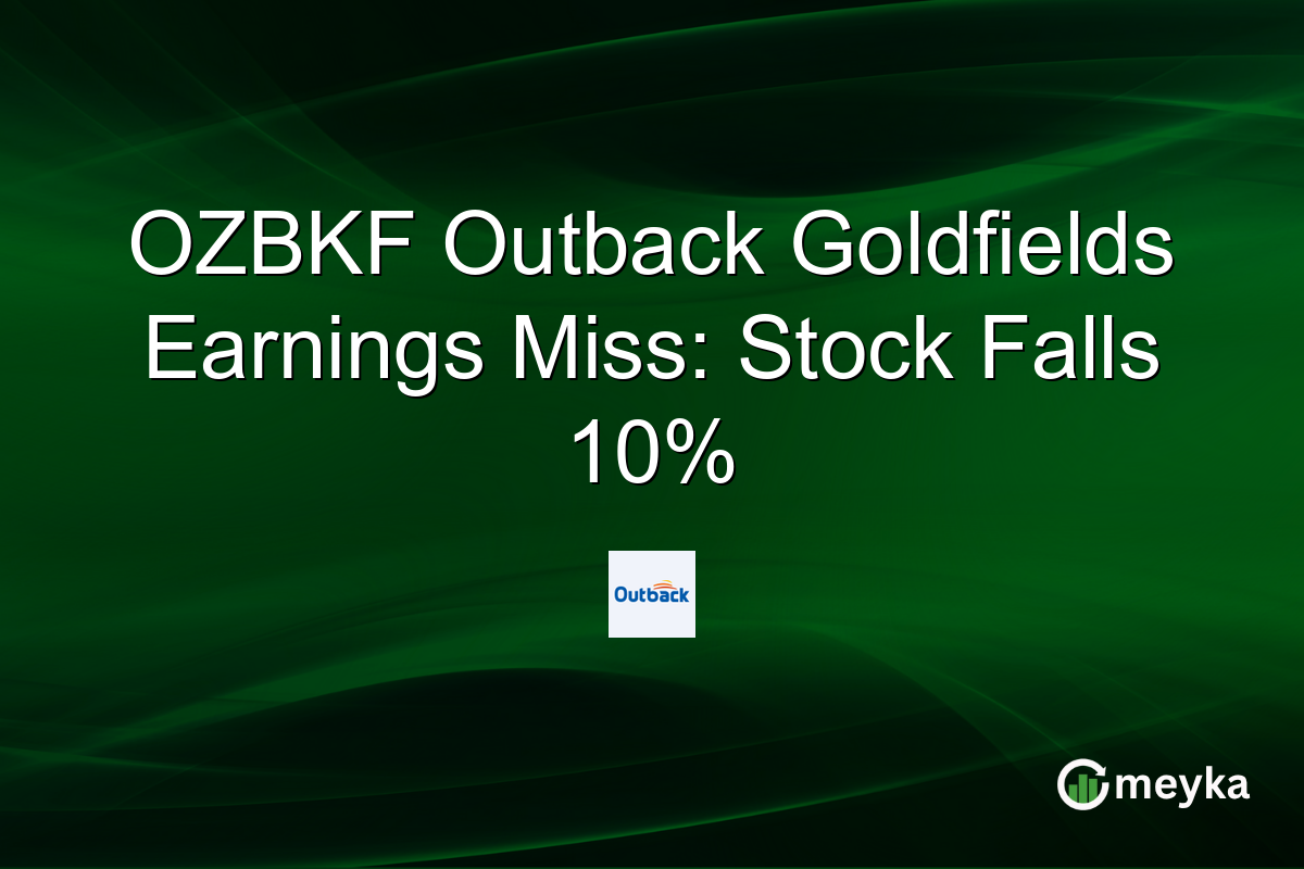 OZBKF Outback Goldfields Earnings Miss: Stock Falls 10%