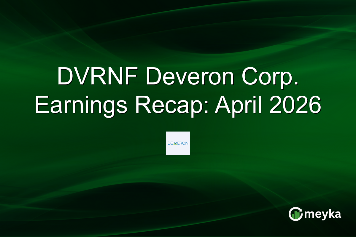 DVRNF Deveron Corp. Earnings Recap: April 2026