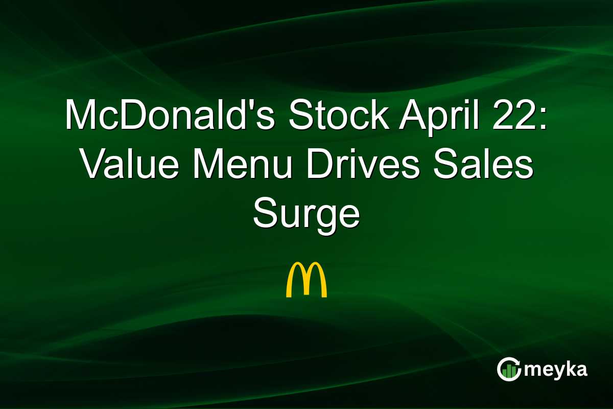 McDonald’s Stock April 22: Value Menu Drives Sales Surge