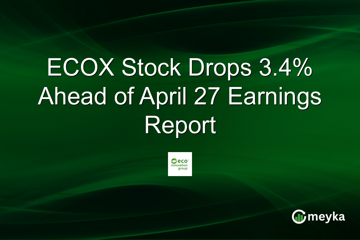 ECOX Stock Drops 3.4% Ahead of April 27 Earnings Report