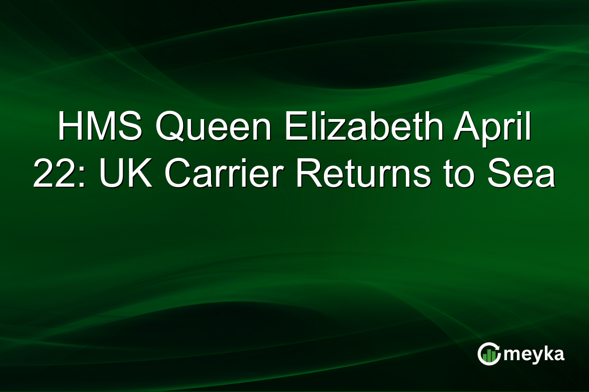 HMS Queen Elizabeth April 22: UK Carrier Returns to Sea