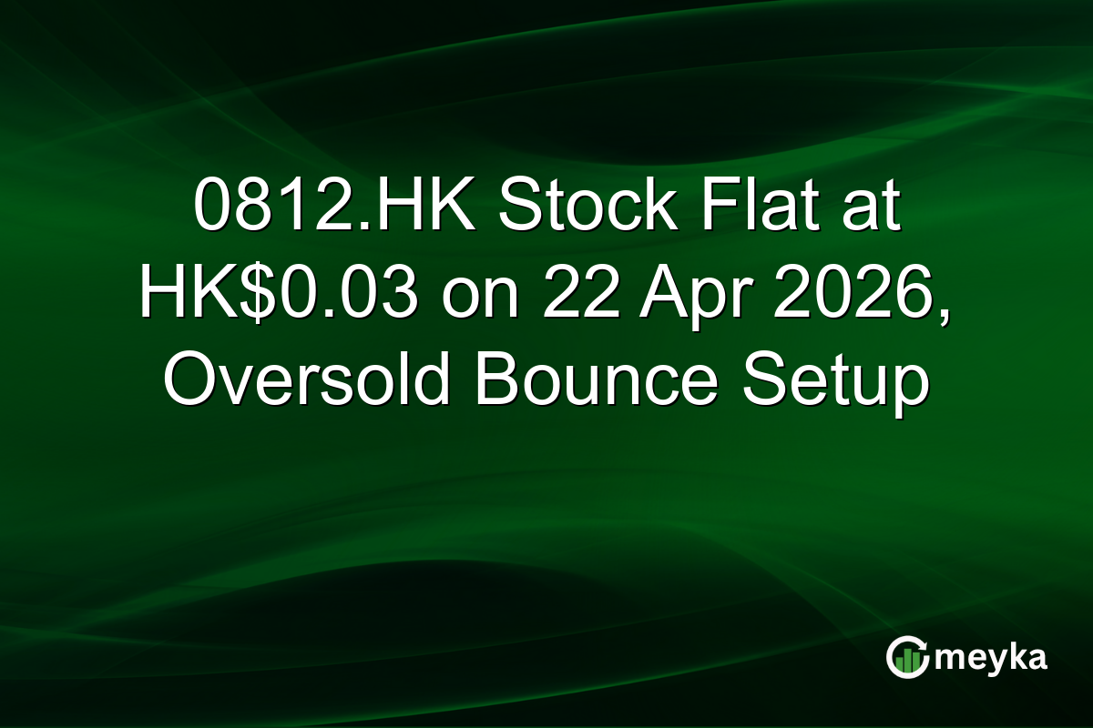 0812.HK Stock Flat at HK$0.03 on 22 Apr 2026, Oversold Bounce Setup