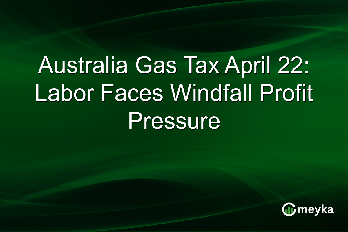 Australia Gas Tax April 22: Labor Faces Windfall Profit Pressure