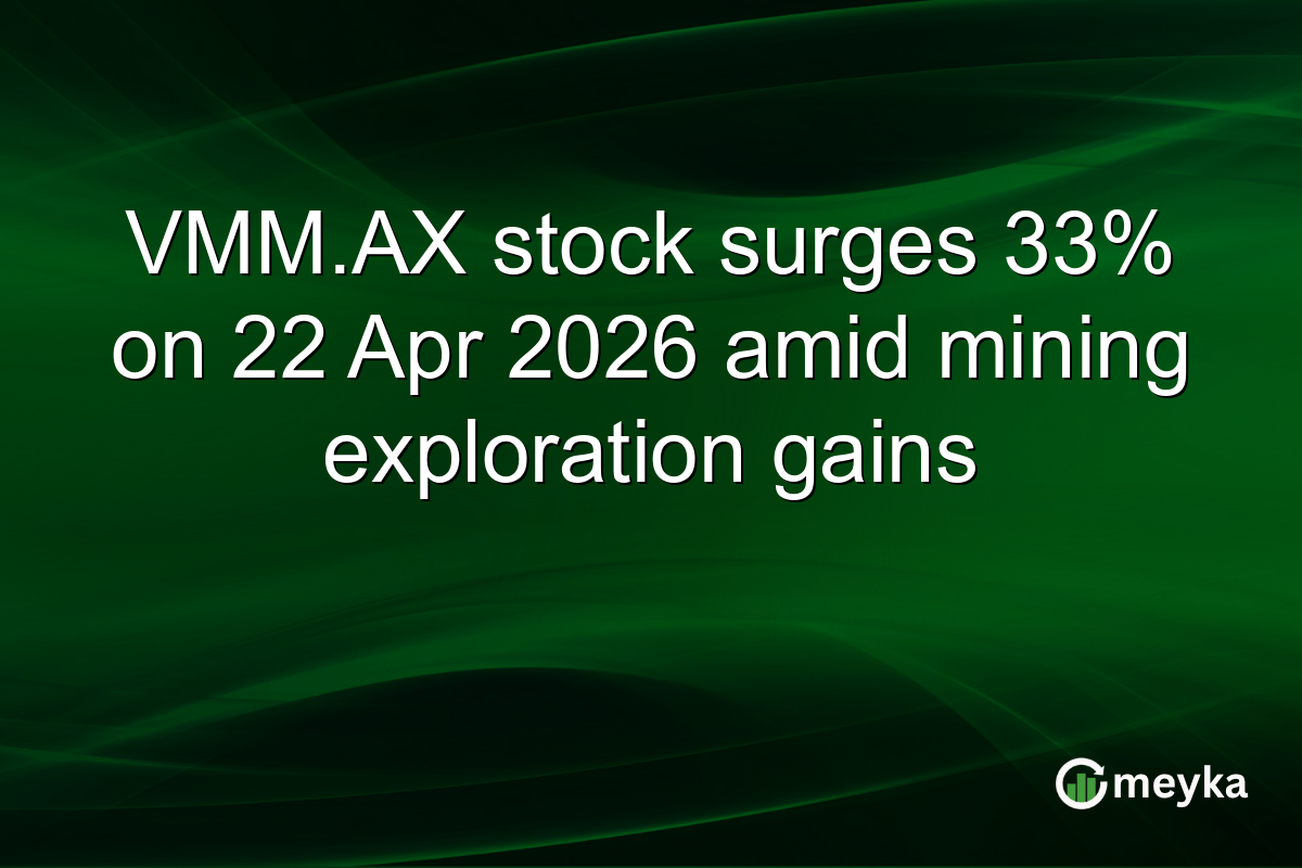 VMM.AX stock surges 33% on 22 Apr 2026 amid mining exploration gains