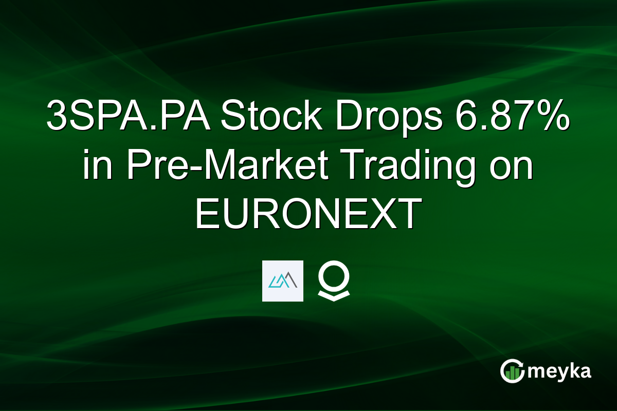 3SPA.PA Stock Drops 6.87% in Pre-Market Trading on EURONEXT