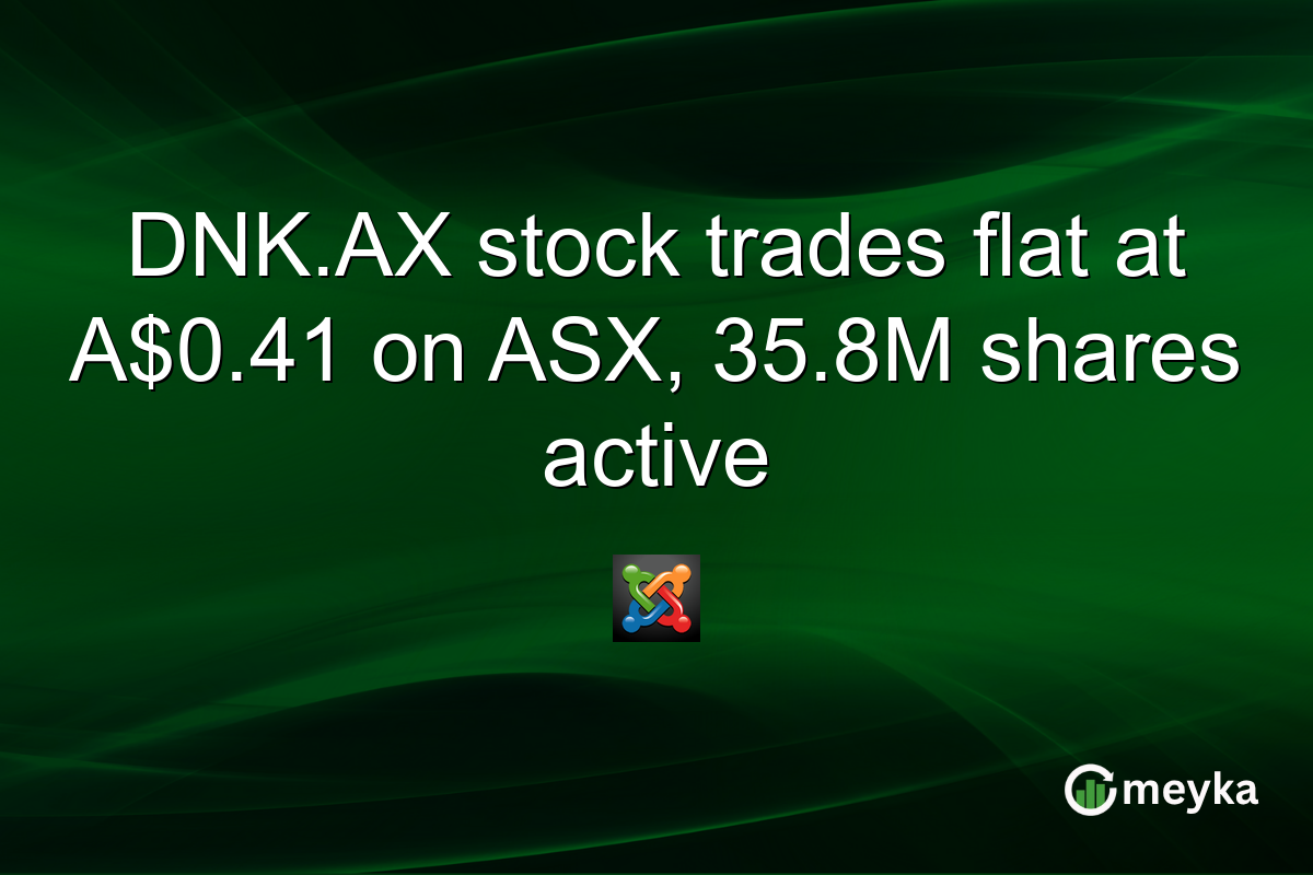 DNK.AX stock trades flat at A$0.41 on ASX, 35.8M shares active