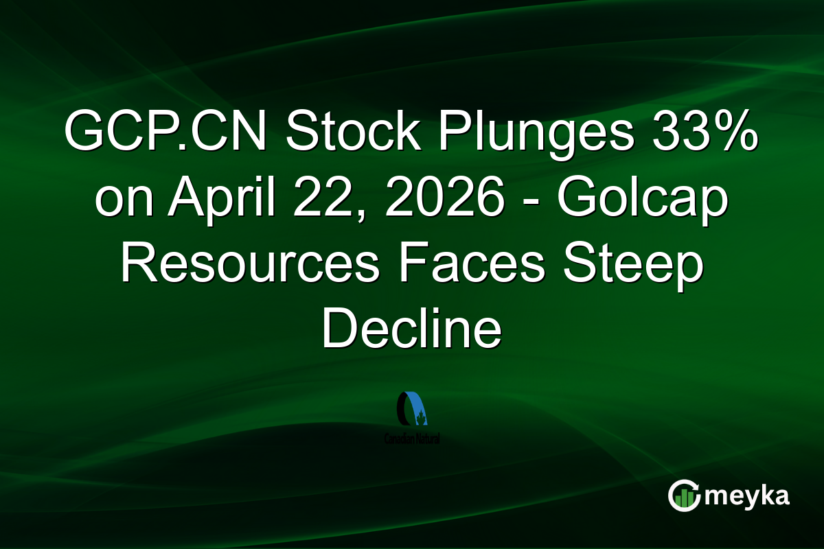 GCP.CN Stock Plunges 33% on April 22, 2026 – Golcap Resources Faces Steep Decline