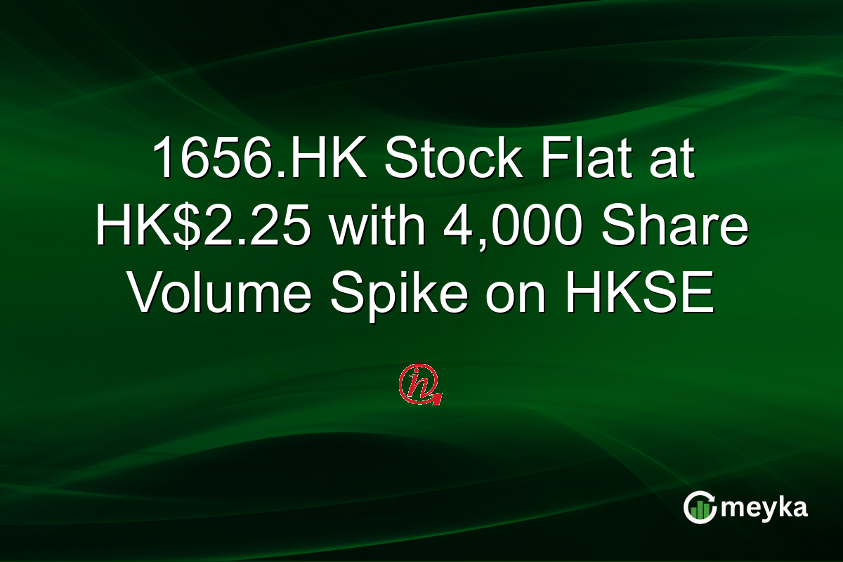1656.HK Stock Flat at HK$2.25 with 4,000 Share Volume Spike on HKSE