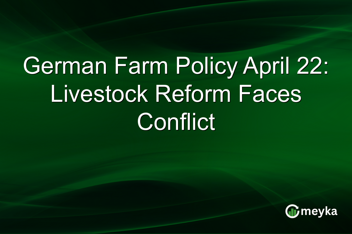 German Farm Policy April 22: Livestock Reform Faces Conflict