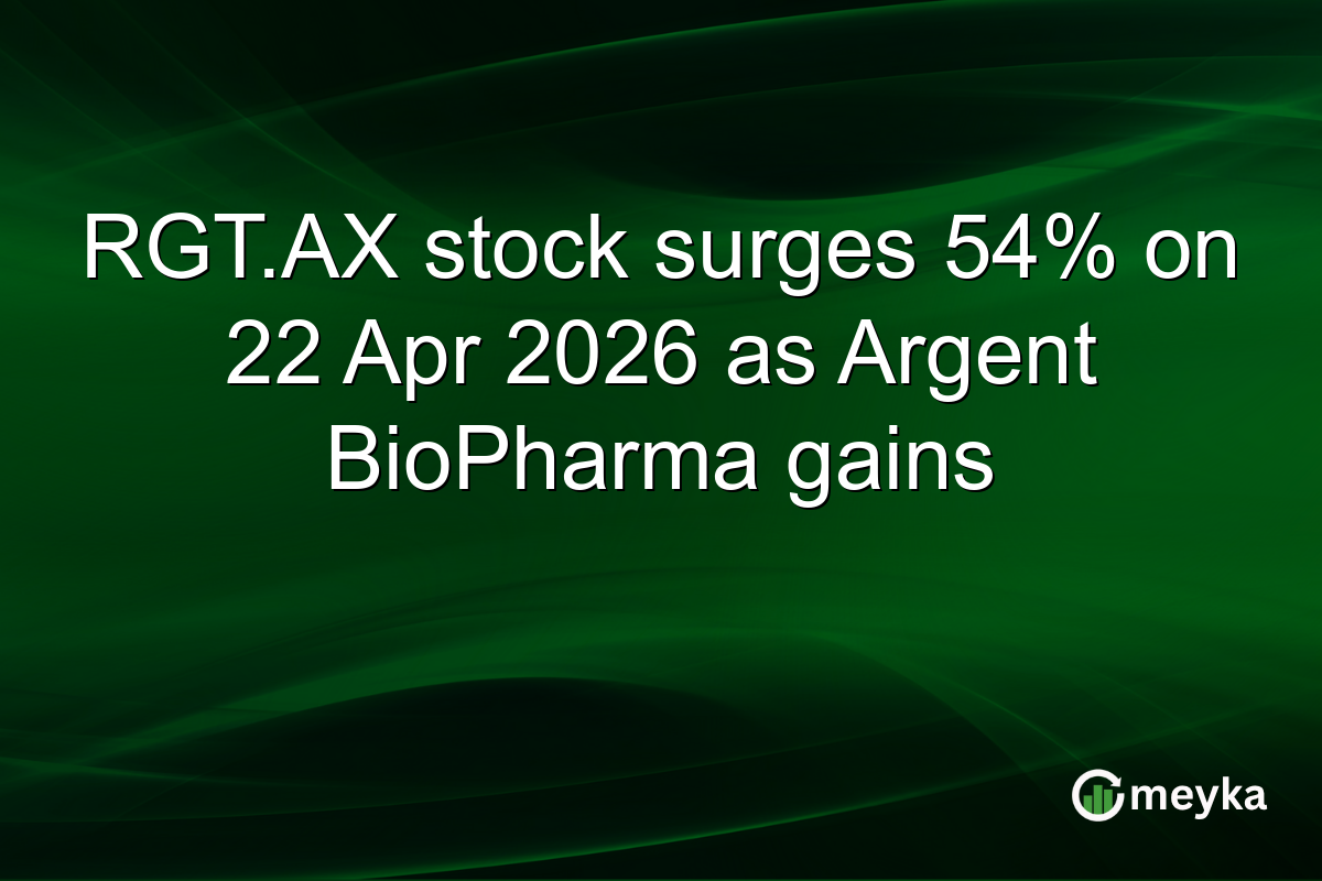 RGT.AX stock surges 54% on 22 Apr 2026 as Argent BioPharma gains