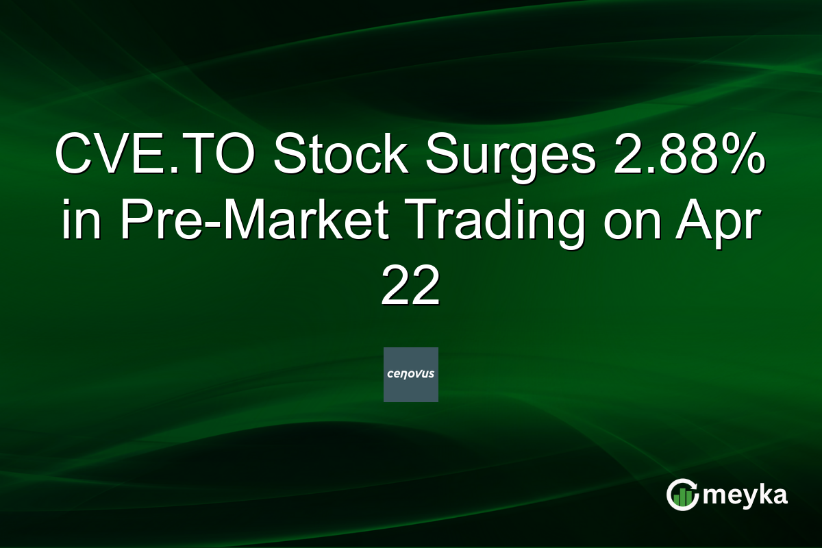 CVE.TO Stock Surges 2.88% in Pre-Market Trading on Apr 22