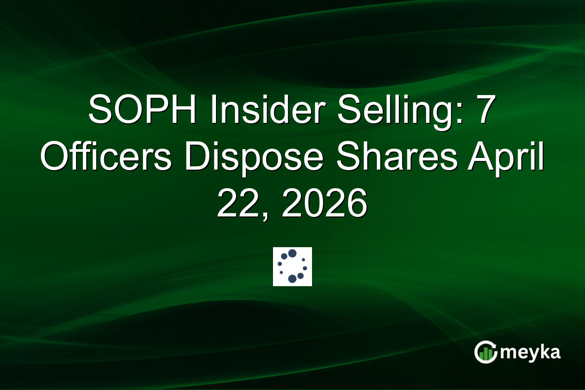 SOPH Insider Selling: 7 Officers Dispose Shares April 22, 2026