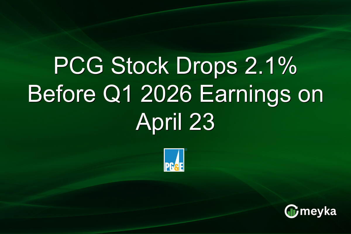 PCG Stock Drops 2.1% Before Q1 2026 Earnings on April 23