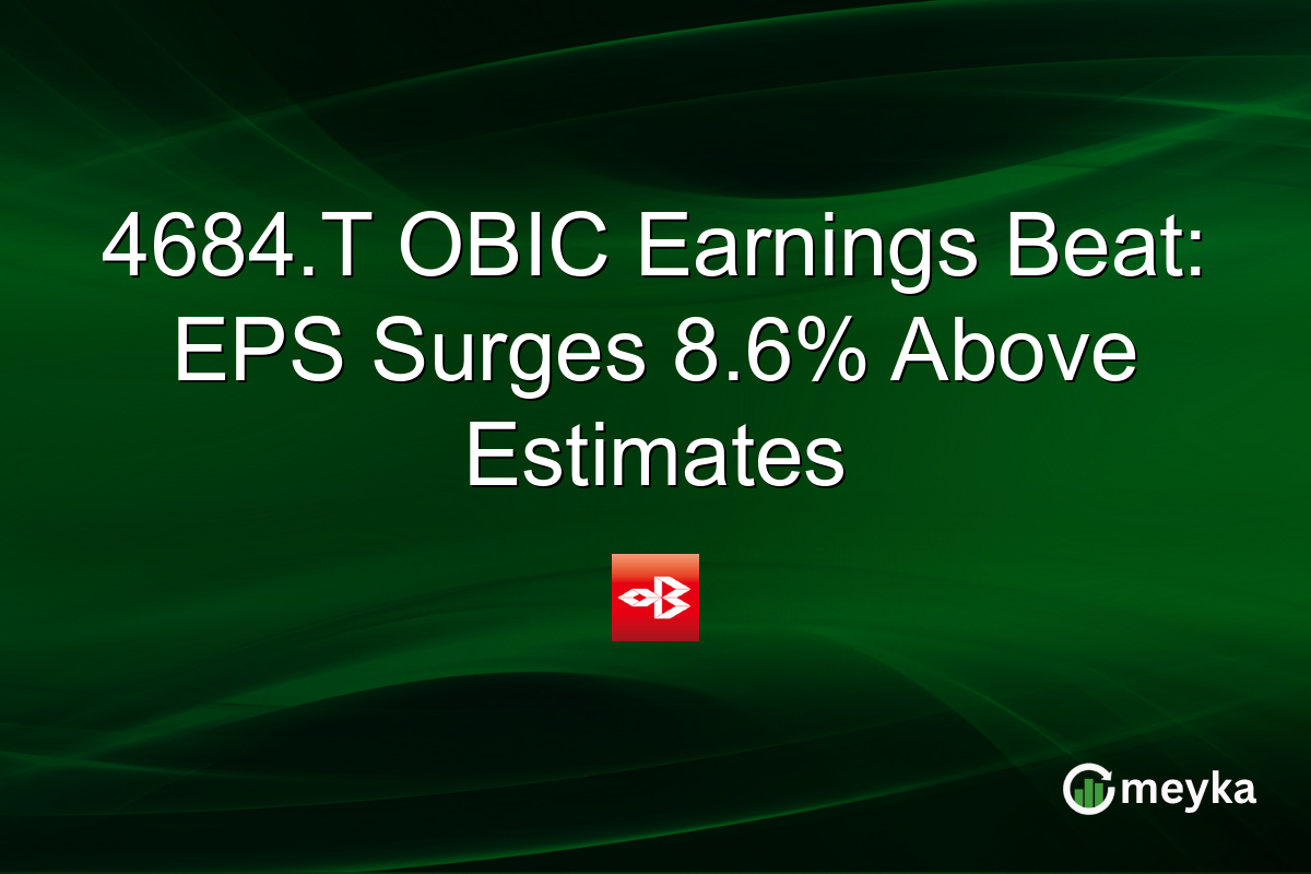 4684.T OBIC Earnings Beat: EPS Surges 8.6% Above Estimates