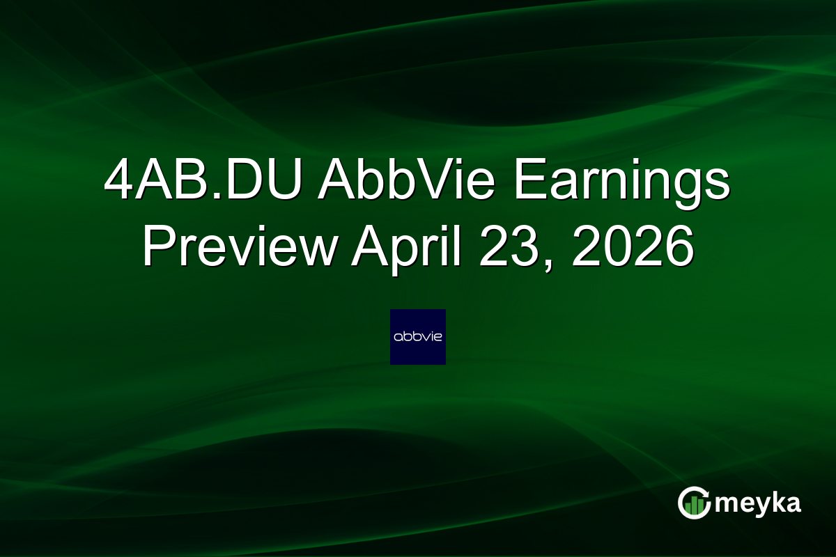 4AB.DU AbbVie Earnings Preview April 23, 2026