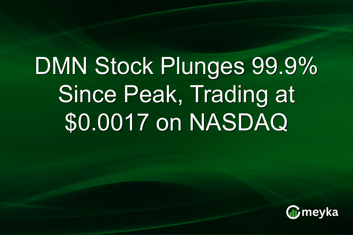 DMN Stock Plunges 99.9% Since Peak, Trading at $0.0017 on NASDAQ