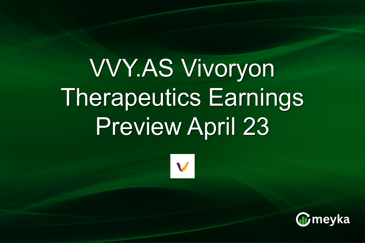 VVY.AS Vivoryon Therapeutics Earnings Preview April 23