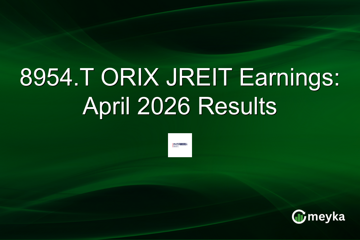 8954.T ORIX JREIT Earnings: April 2026 Results